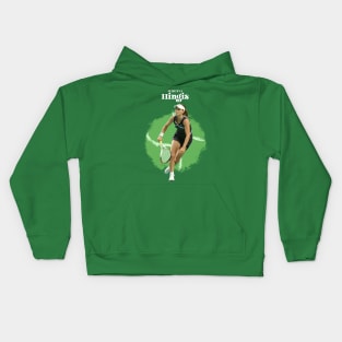 Martina Hingis cartoon Kids Hoodie